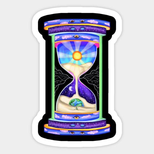 Infinite Hourglass of Eternal Life Sticker by Art by Deborah Camp